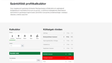 Szántóföldi profitkalkulátor